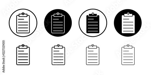 Clipboard icon linear logo isolated