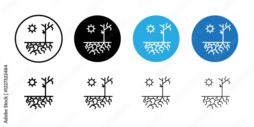 Fototapeta premium Drought icon linear logo isolated