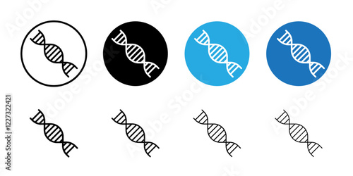 DNA icon linear logo isolated