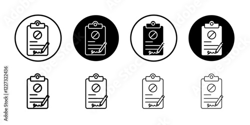 Document petition icon linear logo isolated