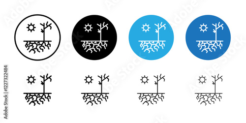 Drought icon linear logo isolated