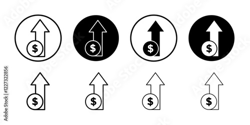 Expensive icon linear logo isolated