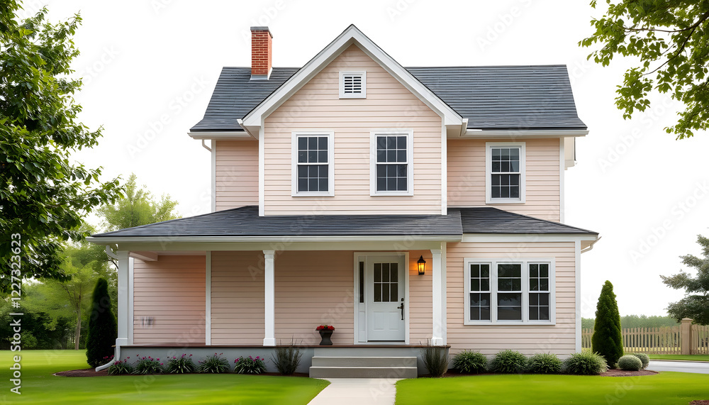plain generic two story clapboard house in pastel color , with white tonespng plain generic two story clapboard house in pastel color , with white tonespng