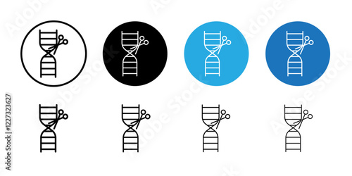 genome editing icon linear logo isolated
