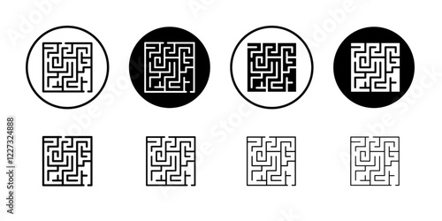 Labyrinth icon linear logo isolated