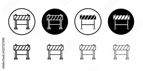 Roadblock icon linear logo isolated