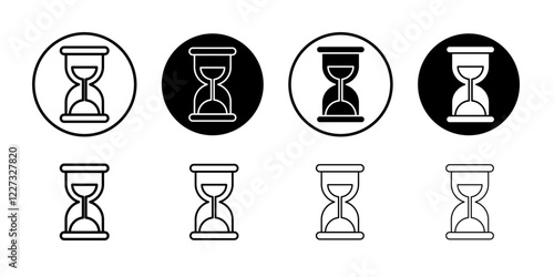 sand clock icon linear logo isolated