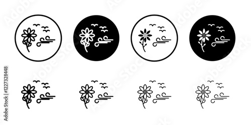 Spring season icon linear logo isolated