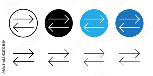 Swap icon linear logo isolated