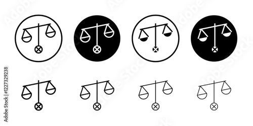 Unfair icon linear logo isolated
