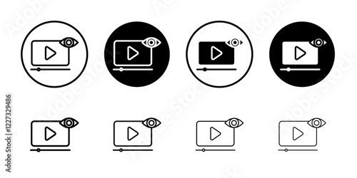 video Views icon linear logo isolated