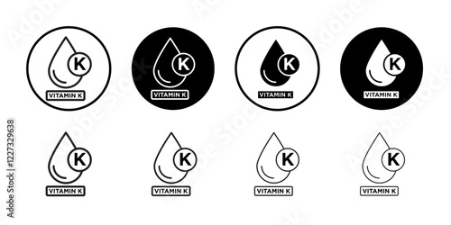 Vitamin K icon linear logo isolated