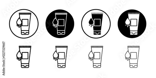 Water-based lubricant icon linear logo isolated