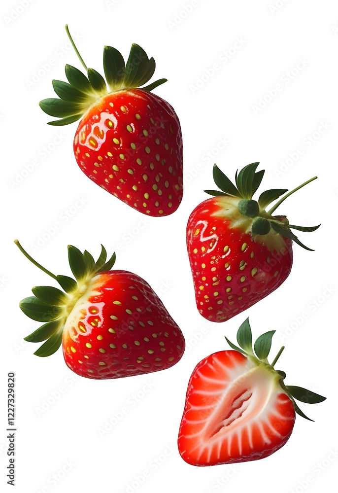 Strawberries isolated on transparent background Strawberries isolated on transparent background