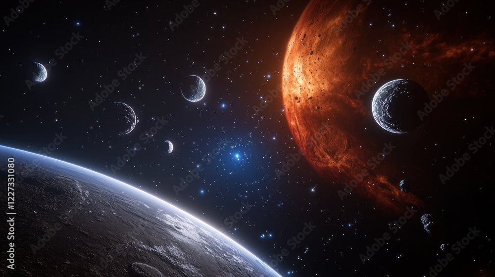 Obraz premium Cosmic Planetary System