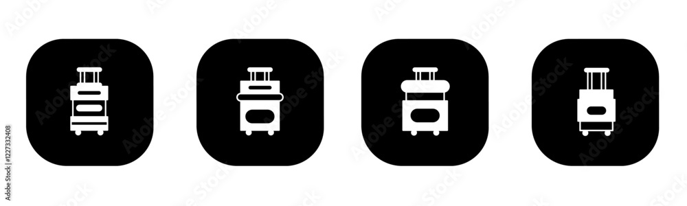 Suitcase icon in flat. A suitcase icon design. Stock vector. Suitcase icon in flat. A suitcase icon design. Stock vector.