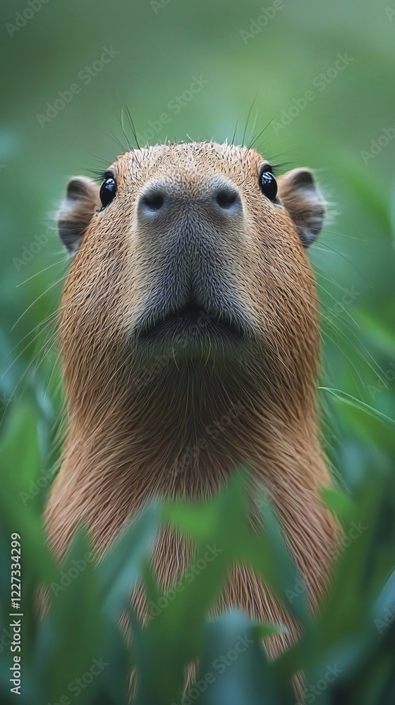 HD Phone Wallpaper Capybara Close Up Portrait Friendly Rodent in Lush Green Vegetation HD Phone Wallpaper Capybara Close Up Portrait Friendly Rodent in Lush Green Vegetation