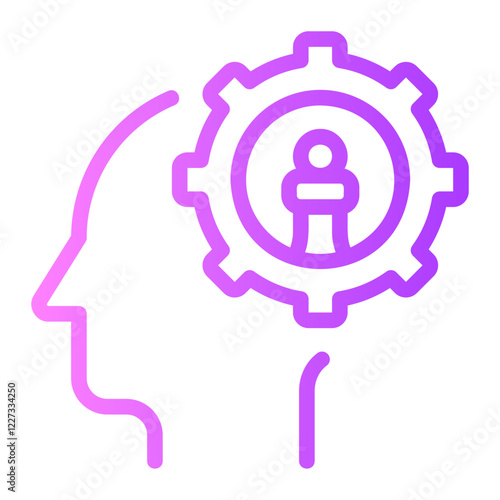 critical thinking gradient icon