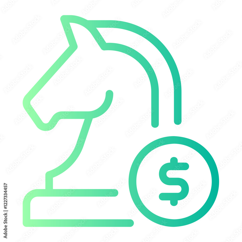 money strategy gradient icon money strategy gradient icon
