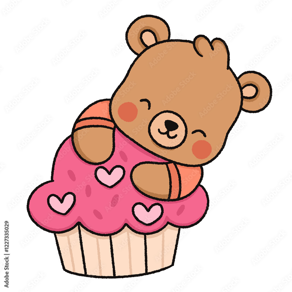 Cute Cartoon Teddy Bear. valentine Cute Cartoon Teddy Bear. valentine