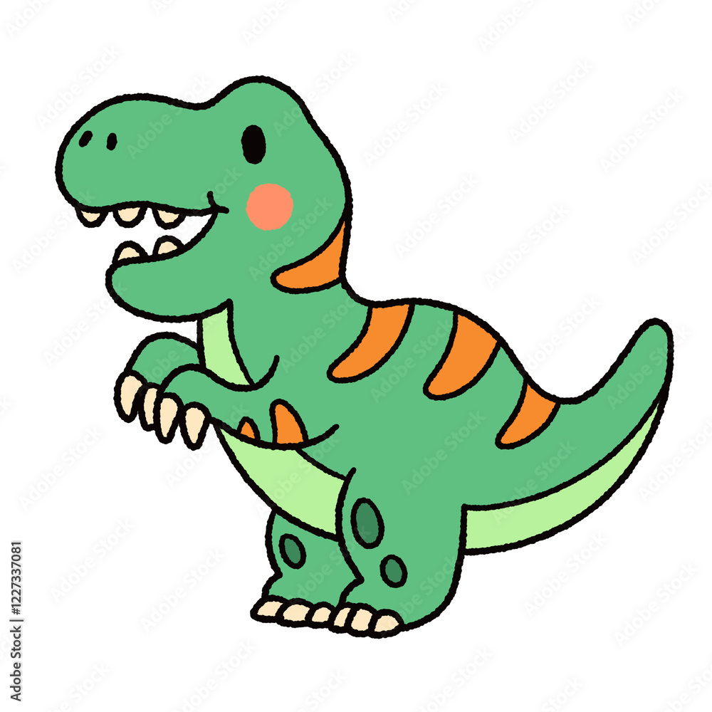 Fototapeta premium Collection of cute cartoon dinosaurs 