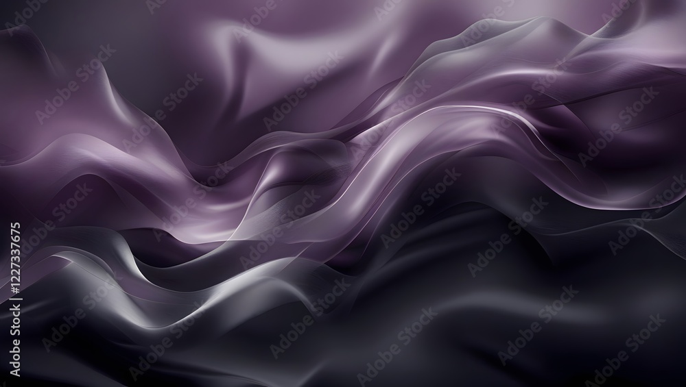 Obraz premium An opulent velvet gradient featuring deep plum and smoky tones, creating a plush, smooth texture. Perfect for classy designs, luxurious digital artwork, and sophisticated creative projects
