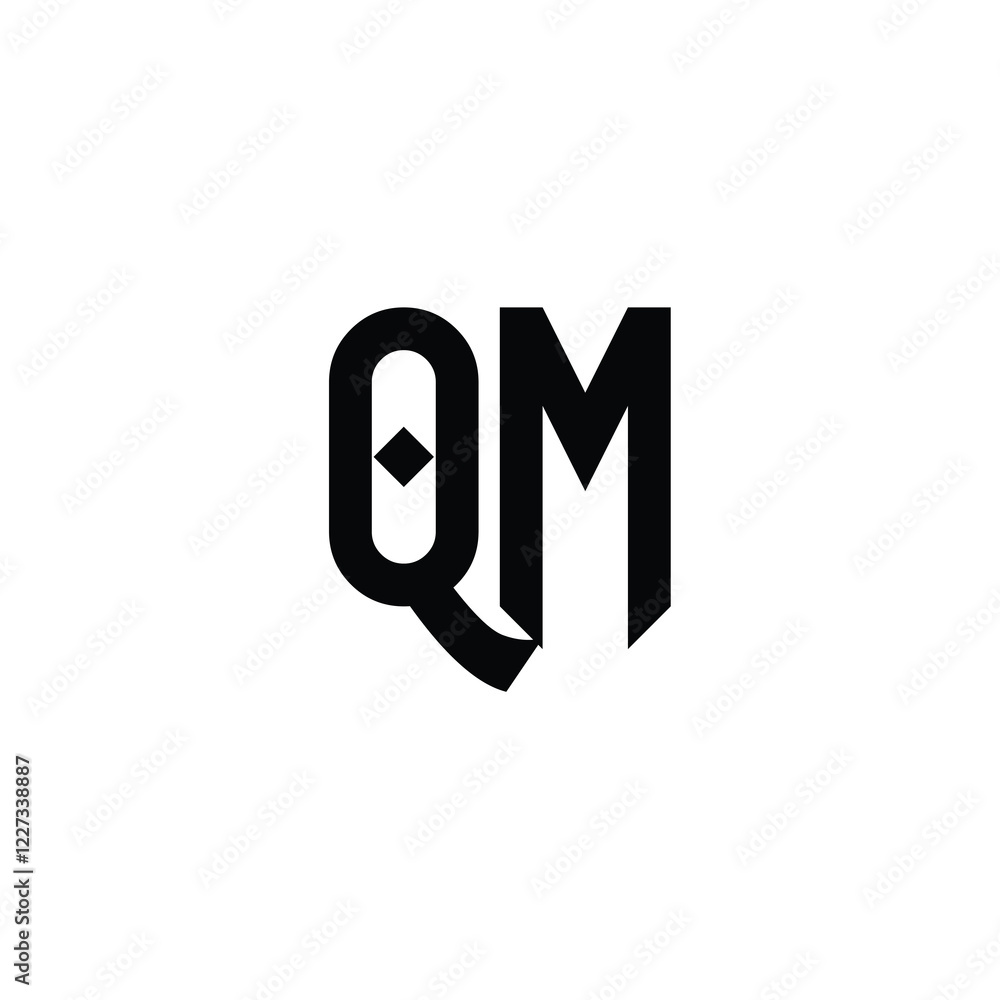 QM monogram logo design letter text name symbol monochrome logotype alphabet character simple logo QM monogram logo design letter text name symbol monochrome logotype alphabet character simple logo