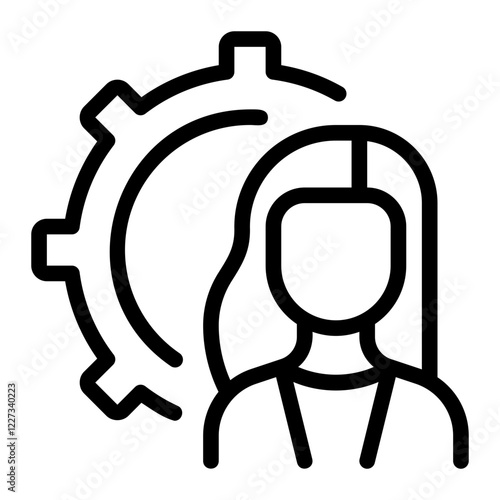 hr manager line icon