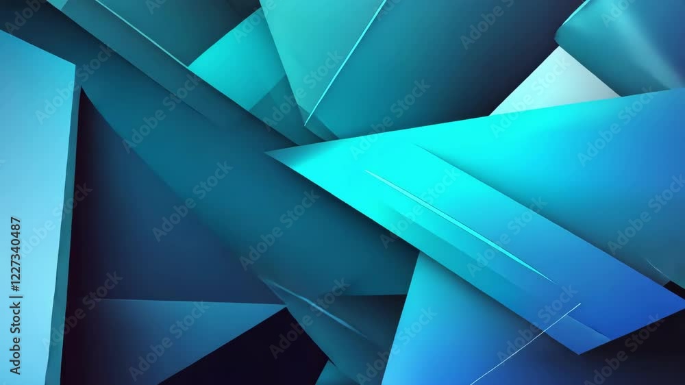 Abstract geometric shapes in shades of blue and turquoise Abstract geometric shapes in shades of blue and turquoise
