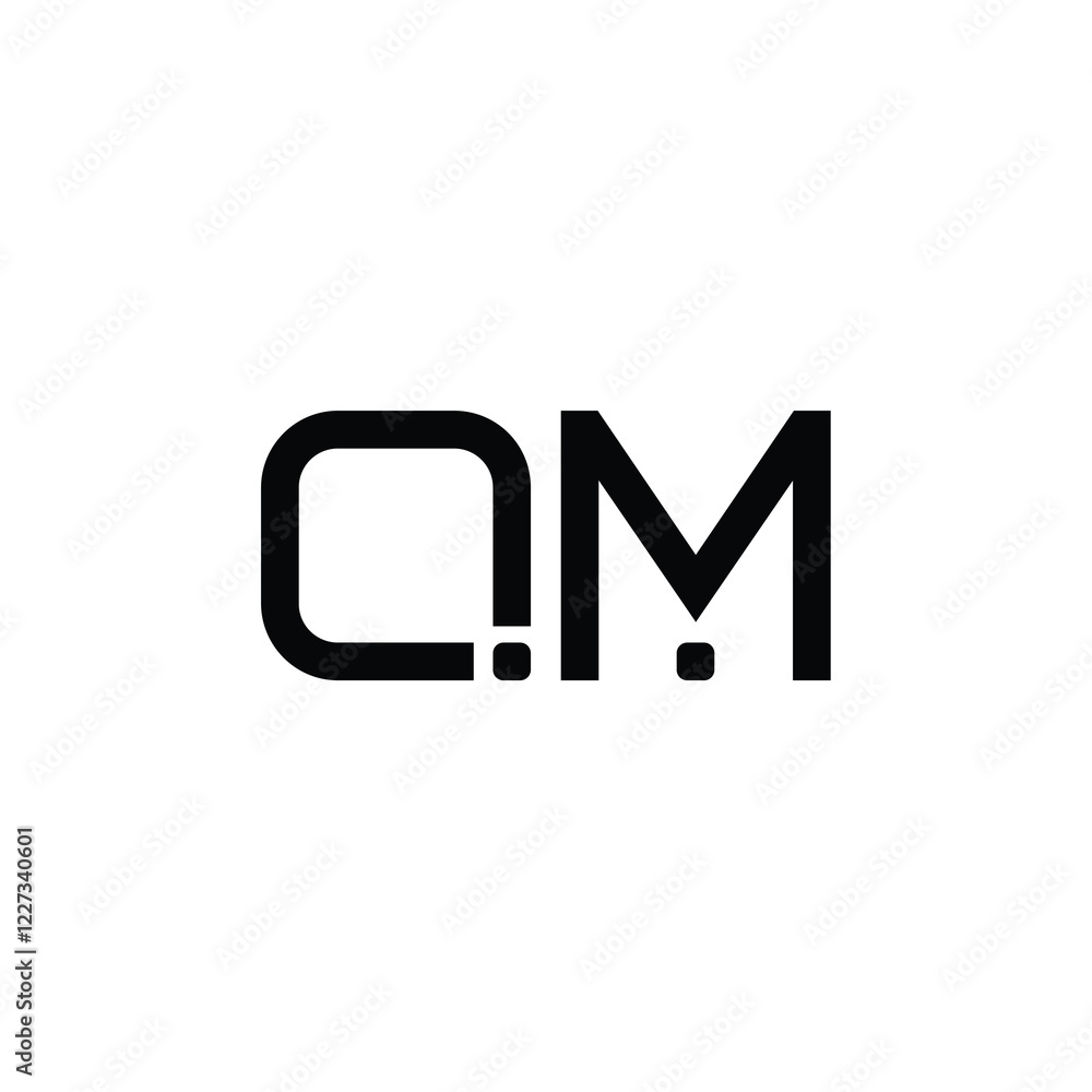QM monogram logo design letter text name symbol monochrome logotype alphabet character simple logo QM monogram logo design letter text name symbol monochrome logotype alphabet character simple logo