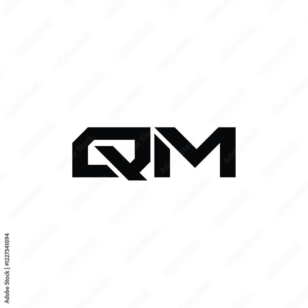QM monogram logo design letter text name symbol monochrome logotype alphabet character simple logo QM monogram logo design letter text name symbol monochrome logotype alphabet character simple logo