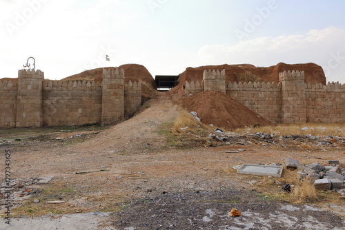 The Nineveh (Nineve) Wall, Adad Gate in Mosul, Mossul, Iraq photo