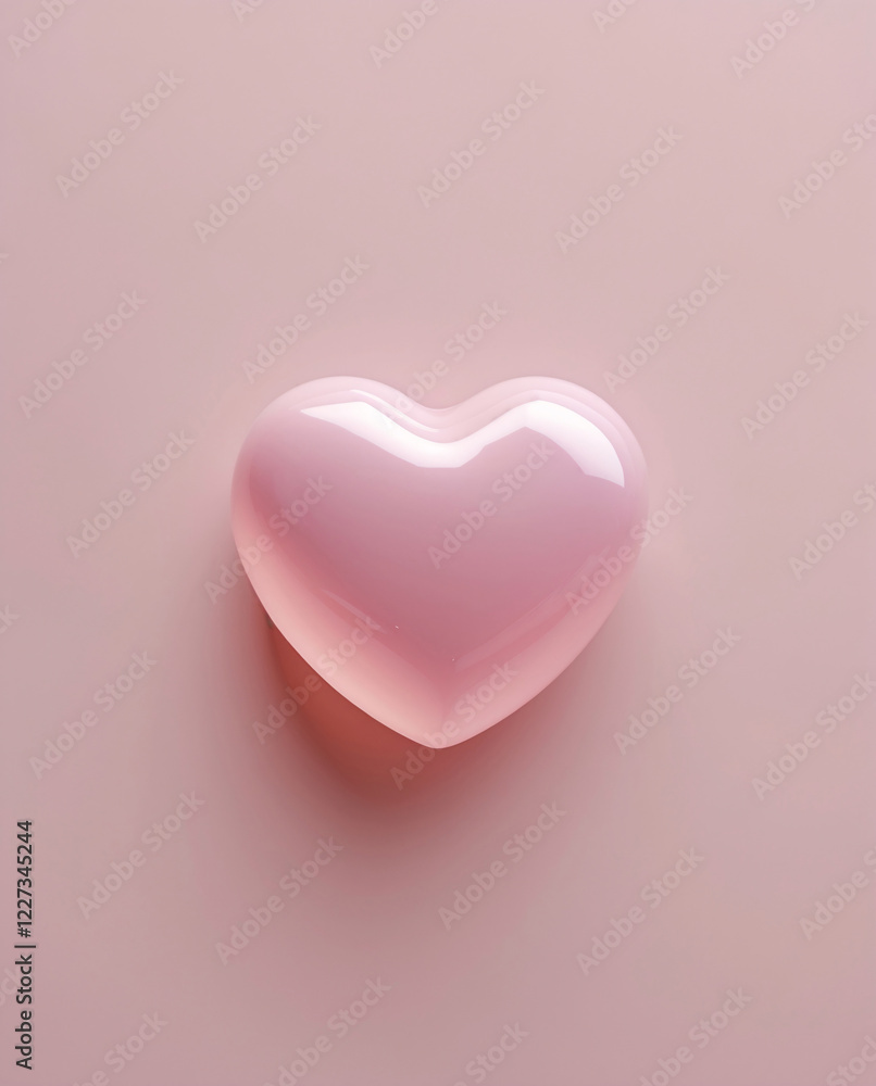 Exquisite Heart Shaped Pink Glass Resting on a Soft Pink Surface wallpaper aesthetic for romantic post inspiration Exquisite Heart Shaped Pink Glass Resting on a Soft Pink Surface wallpaper aesthetic for romantic post inspiration