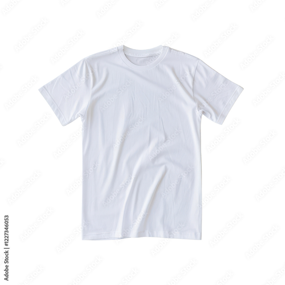 White t shirt on transparent background for design purposes White t shirt on transparent background for design purposes