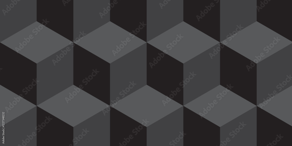 Abstract black minimal creative digital block rectangle cubic technology template, presentation vector overlap design. geometric seamless web stylish space hexagon texture background. Abstract black minimal creative digital block rectangle cubic technology template, presentation vector overlap design. geometric seamless web stylish space hexagon texture background.