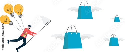 Social media illustration, business concept, web design

