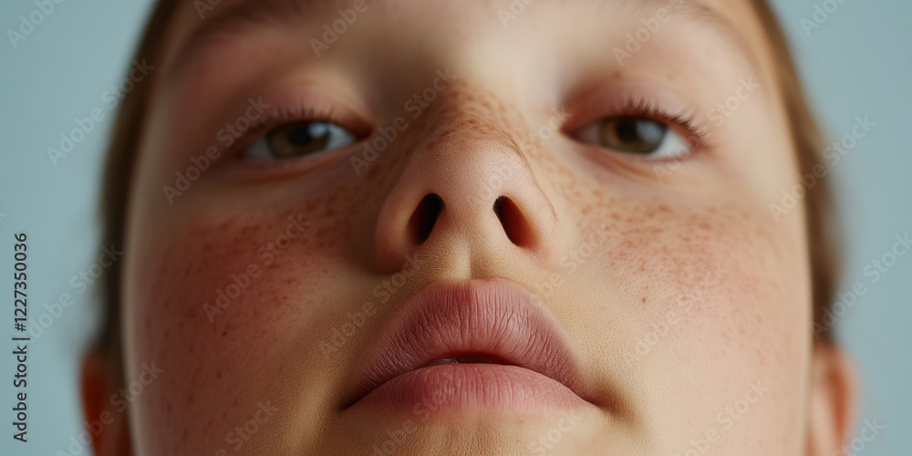 Close-up of Child's Face with Freckles Close-up of Child's Face with Freckles