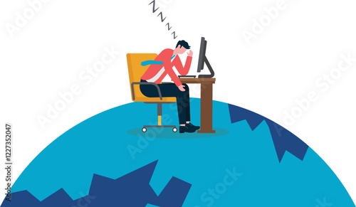 Social media illustration, business concept, web design

