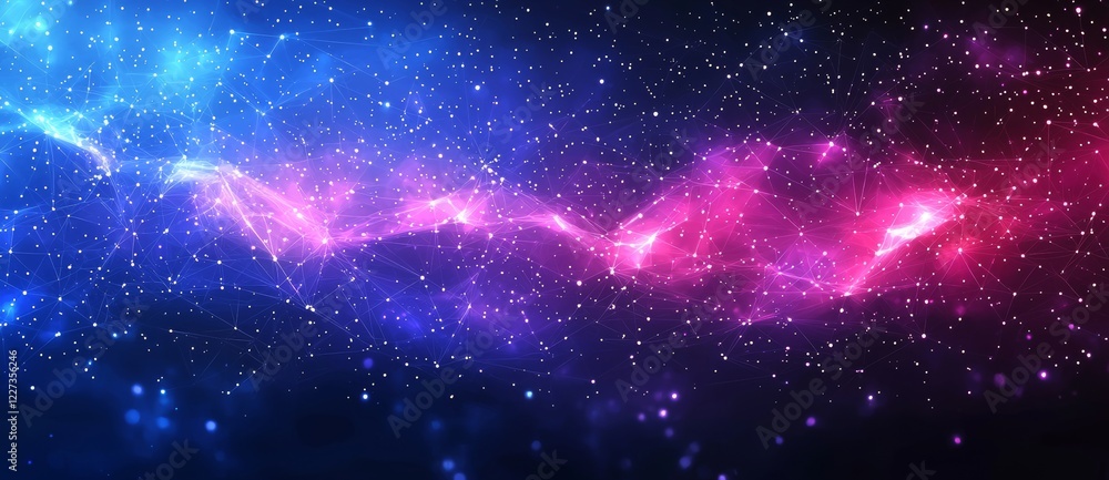 Abstract polygonal blue and purple background - wide banner Abstract polygonal blue and purple background - wide banner