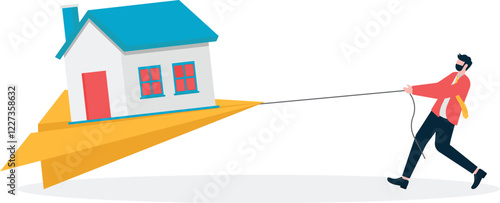 Social media illustration, business concept, web design

