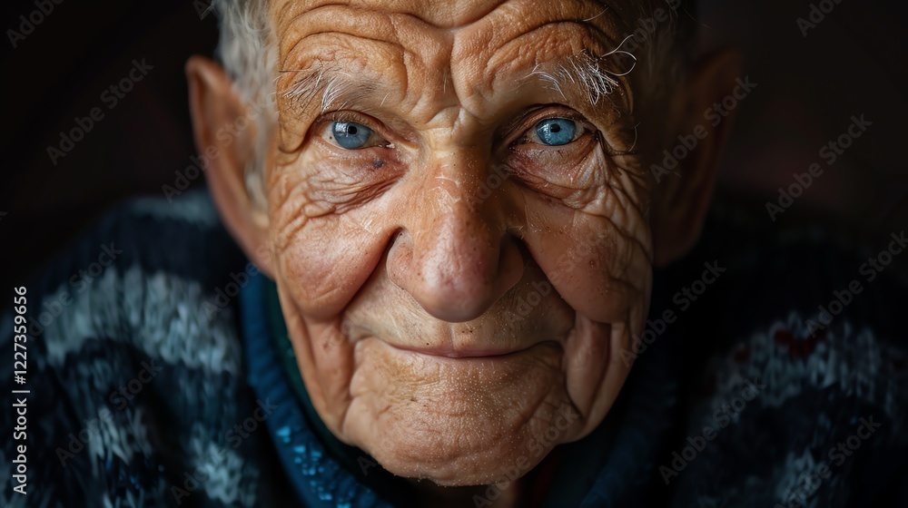 A close-up portrait of an elderly man with a white beard, smiling gently. A close-up portrait of an elderly man with a white beard, smiling gently.
