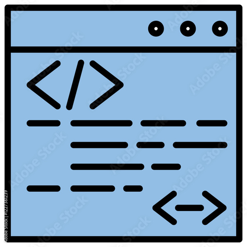 Programming Blue Black Icon
