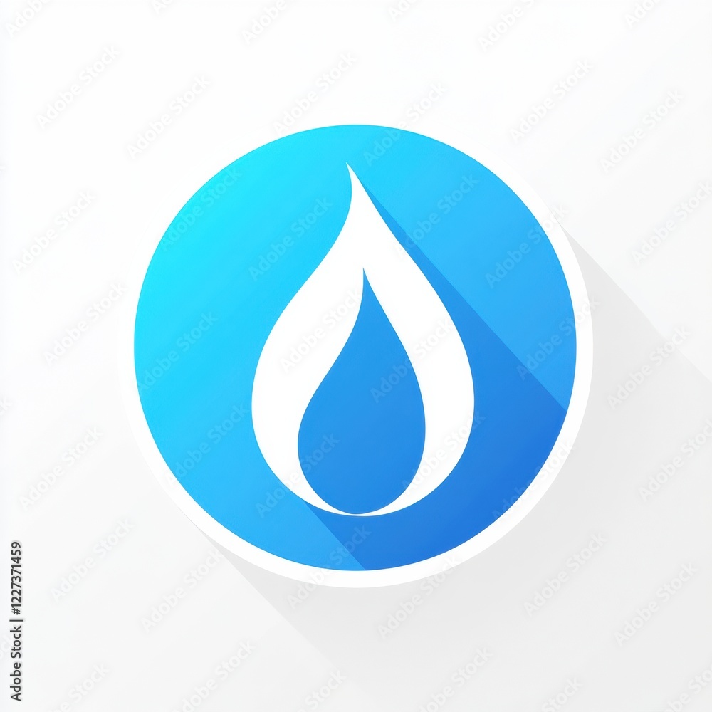 Icon of a flame on a circular background representing energy and warmth in a modern design suitable for digital applications. Generative AI Icon of a flame on a circular background representing energy and warmth in a modern design suitable for digital applications. Generative AI