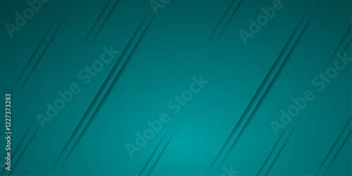 Presentation background with line effect with shadow and gradient background | One directional line minimal abstract vector design with teal color for power point, banner, texture, futuristic design