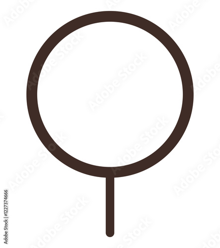 Simplistic round tree design with a circular top and straight trunk, emphasizing elegance and modernity. Ideal for nature, eco-friendly concepts, minimalism, agriculture, branding, environment