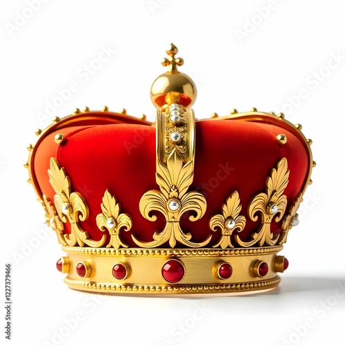 golden crown isolated on white