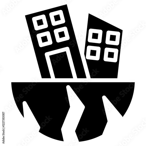 Earthquake glyph icon