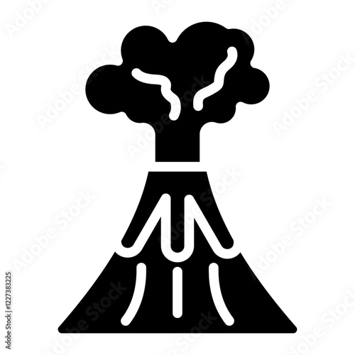Volcanic Eruption glyph icon