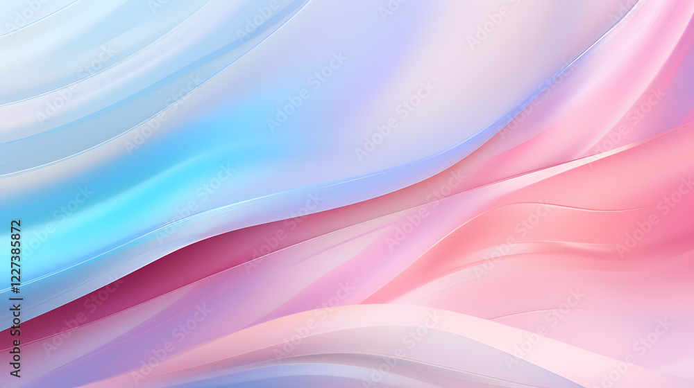 Naklejka premium Pastel wave flowing colors abstract background. Neural network AI generated