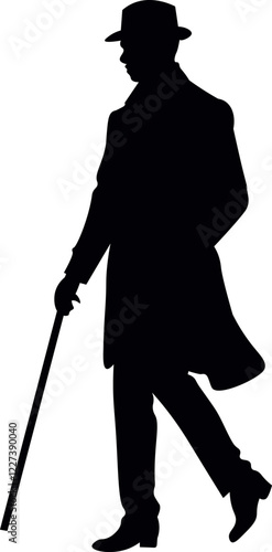 silhouette of a 19th century English gentleman